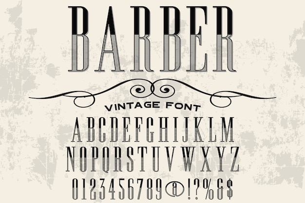 Barbier-retro-schriftart-design