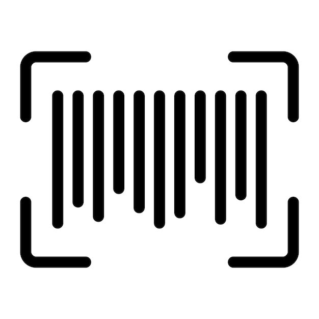 Vektor barcode-glyph-schwarze abbildung