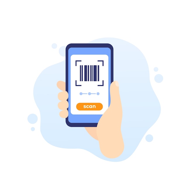 Barcode-Scannen-App-Vektorsymbol