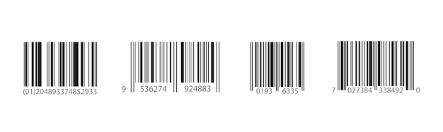 Vektor barcode-set-vektor. universeller produkt-scan-code. isoliert