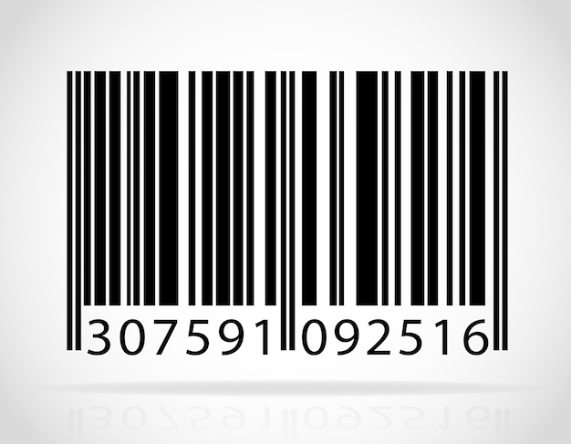 Vektor barcode-vektor-illustration isoliert auf weißem hintergrund