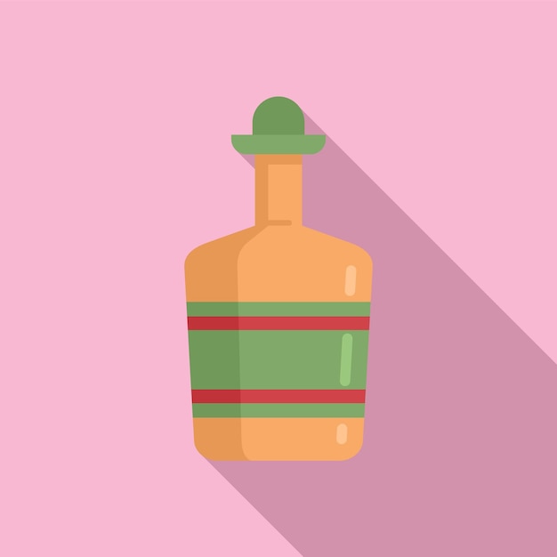 Vektor barkeeper-tequila-flaschen-symbol flache illustration des barkeeper-tequila-flaschen-vektorsymbols für webdesign