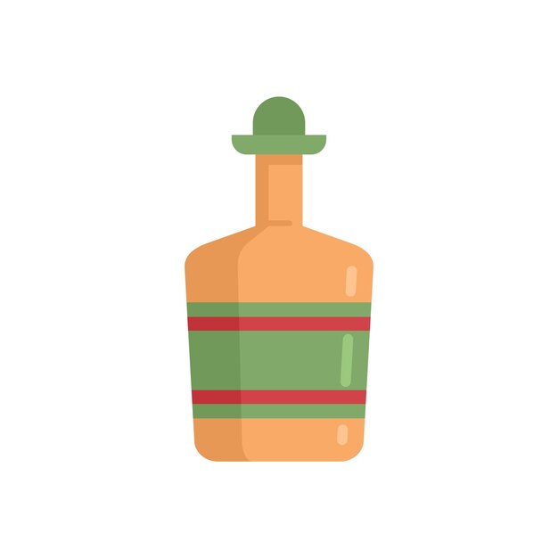 Vektor barkeeper-tequila-flaschen-symbol flache illustration des barkeeper-tequila-flaschen-vektorsymbols für webdesign