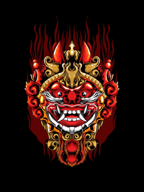 Barong-maske abbildung