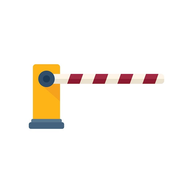 Barriere-Symbol flacher Vektor Sicherheitstor Verkehrsstopp isoliert
