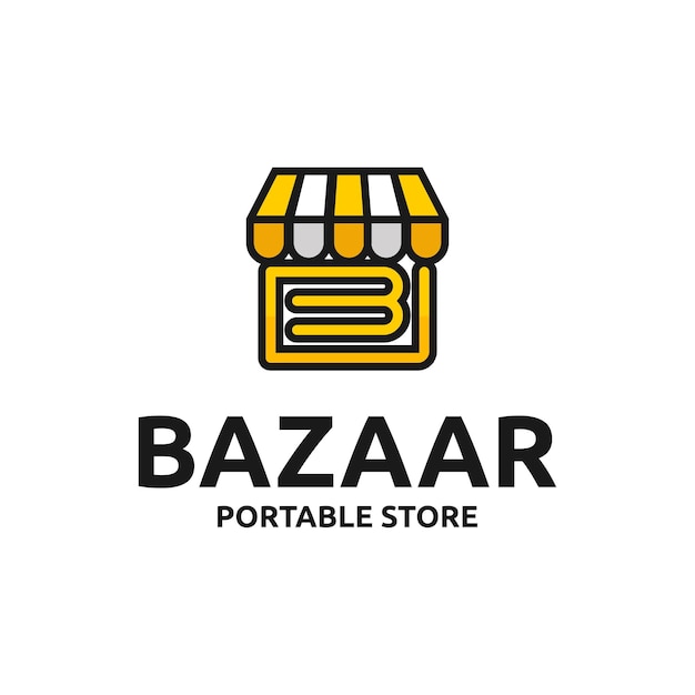 Basar portable store logo design-vorlage