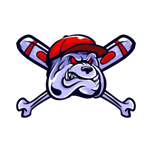 Vektor baseball-bulldoggenlogo