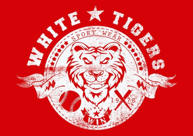 Baseball-emblem der white tigers