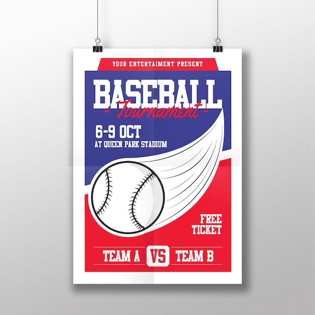 Vektor baseball-flyer