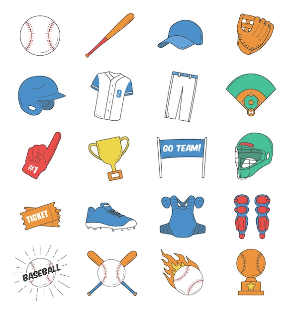 Baseball-icon-set