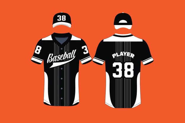 Vektor baseball-jersey-design-sublimation nach maß