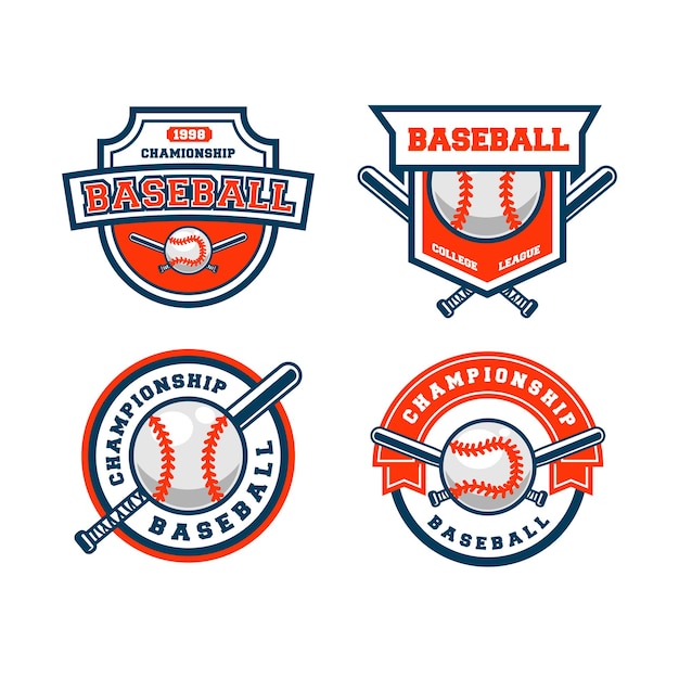 Baseball-Logo, Abzeichen, Emblem und Patch-Design