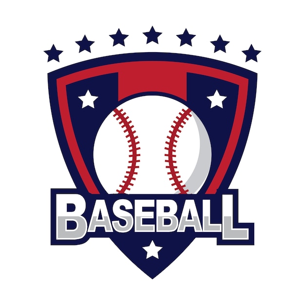 Vektor baseball-logo, amerikanischer logo-sport