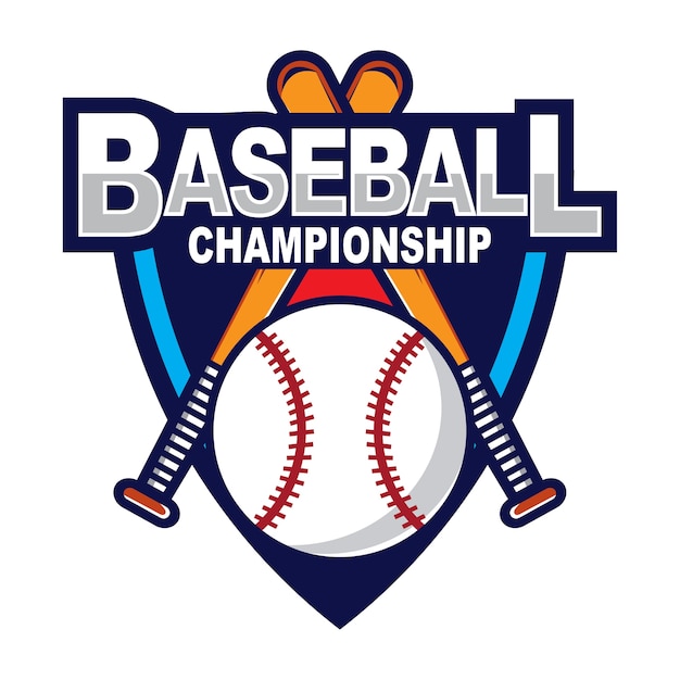 Baseball-logo, amerikanischer logo-sport
