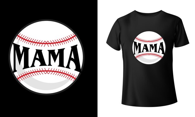 Vektor baseball-mama-t-shirt-design