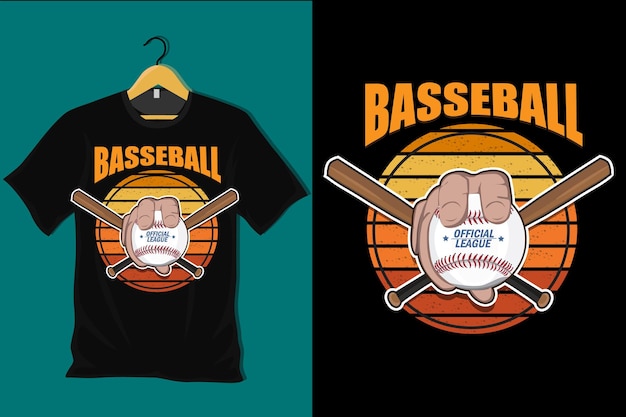 Vektor baseball-retro-vintage-t-shirt-design