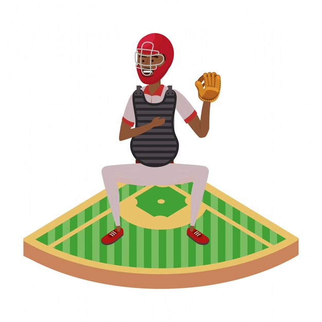 Baseball-spieler-cartoon