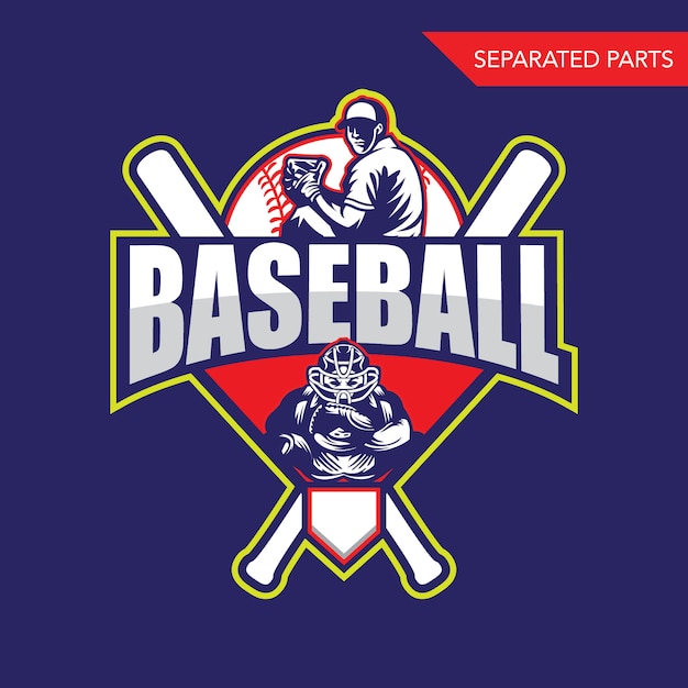 Baseball sport logo