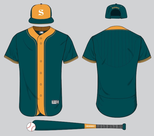 Vektor baseball-trikot-uniform-vorlage-mockup-vektor