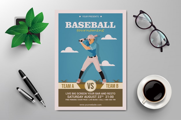 Baseball turnier flyer