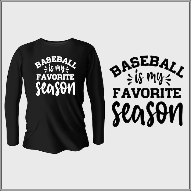 Baseball-typografie-t-shirt-design mit vektor