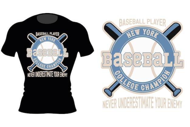 Vektor baseball-typografie-vintager t-shirt entwurf
