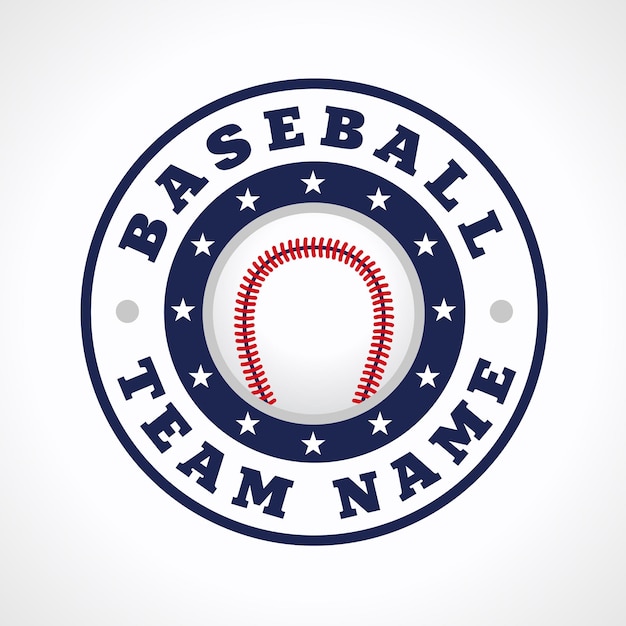 Vektor baseball-vektor-logo. branding-symbol von mannschaften, nationalen wettbewerben, verbänden, spielen oder ligen