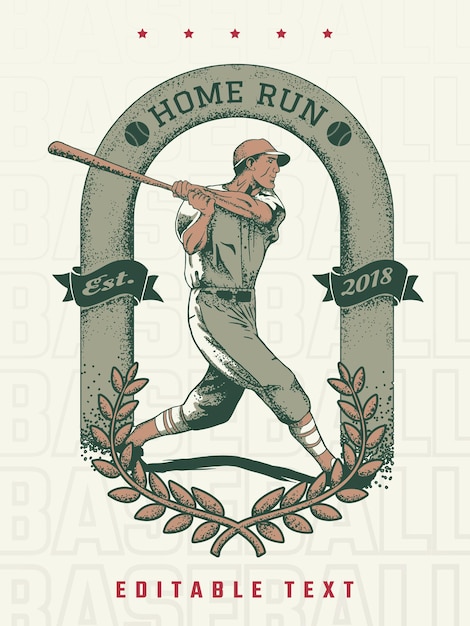 Vektor baseball-vintage-illustration