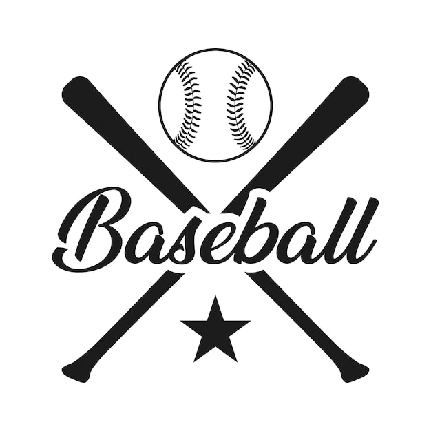 Baseballschläger und Ball-Logo