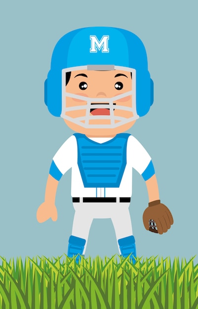 Baseballspieler illustration