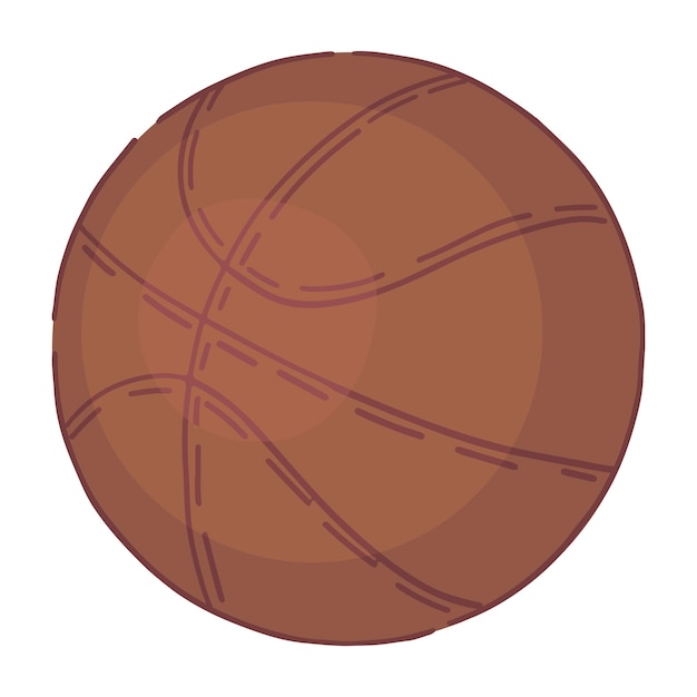 Basketball-ball-clipart. sportgeräte-doodle isoliert auf weiß. cartoon-stil-vektorillustration