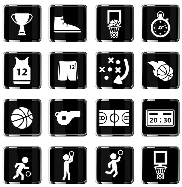 Vektor basketball einfach symbol für websymbole