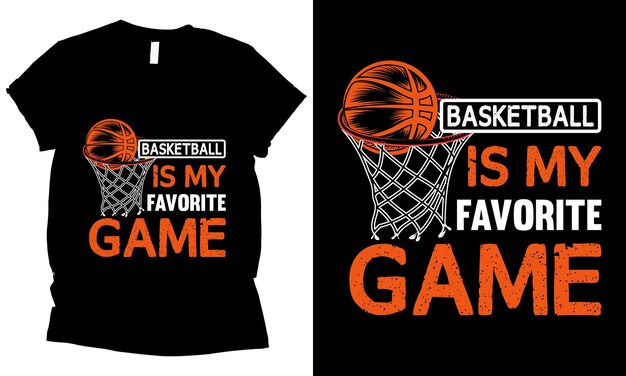 Basketball ist mein Lieblingsspiel-T-Shirt-Design