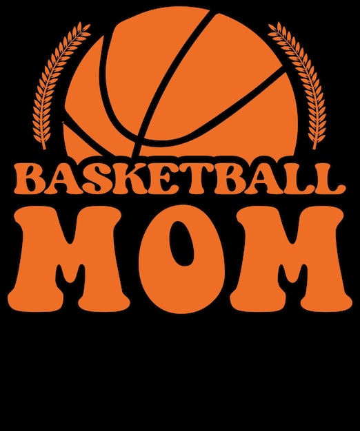 Vektor basketball-mama-t-shirt-design