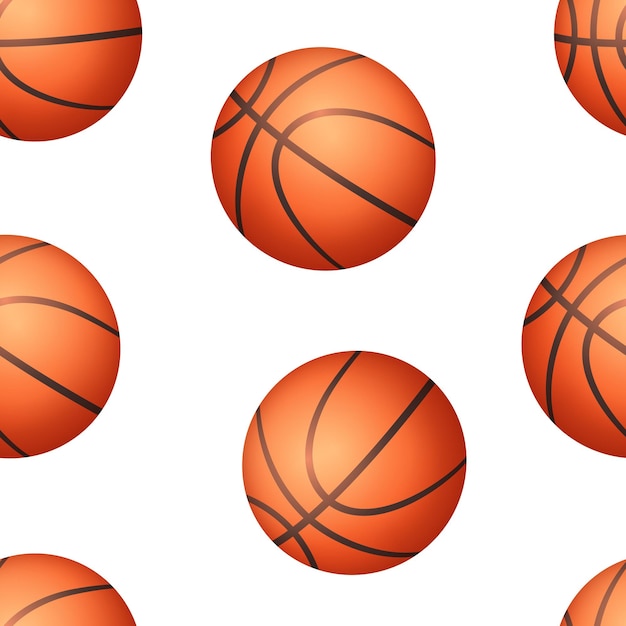 Basketball nahtloses Muster Vektorhintergrund