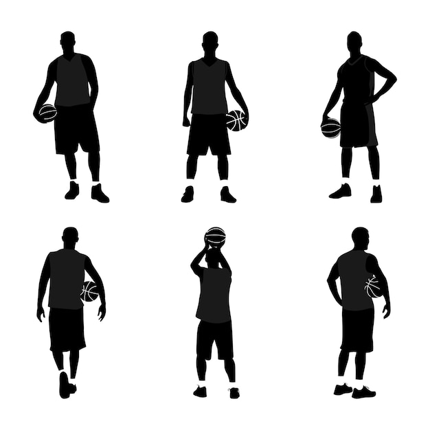 Basketball-silhouette-vektorbild und -illustration