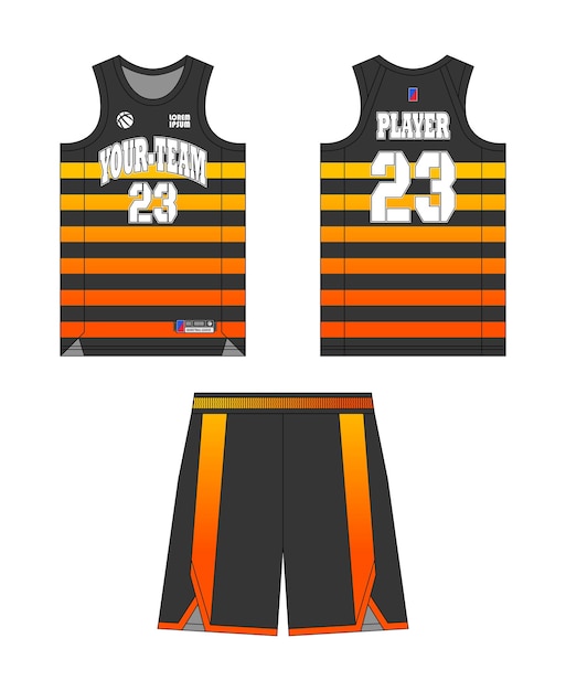 Vektor basketball-trikot-vorlagen-design, basketball-uniform-mockup-design, vektor-sublimation, sportbekleidung, design, trikot-basketball-ideen