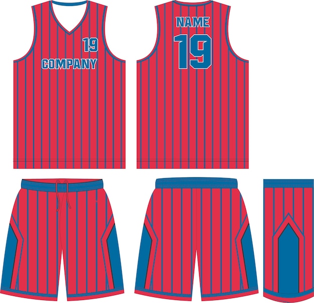 Vektor basketball uniform shorts vorlage für basketball club