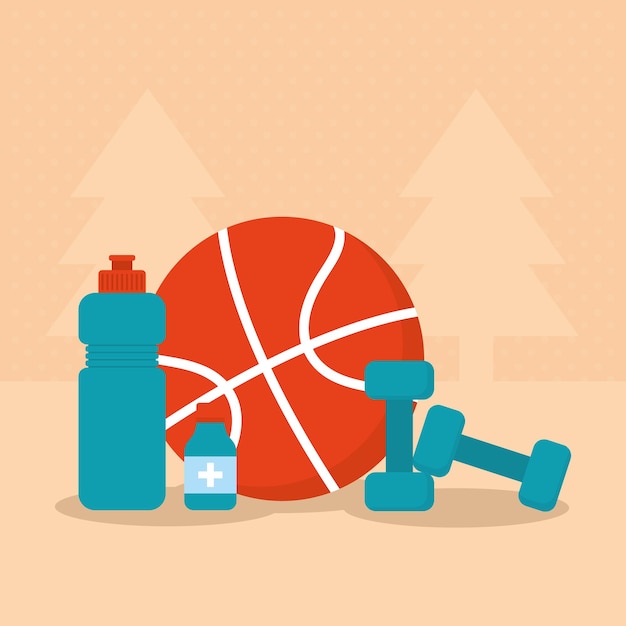 Basketballball und fitness