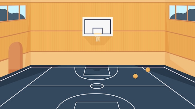 Basketballplatzillustration.