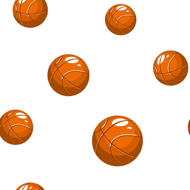 Basketballs nahtloses Muster Vektor-Sport-Spiel-Illustration
