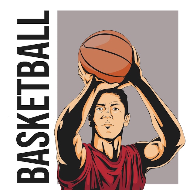 Basketballspieler, der Streetball-Lebensstil spielt