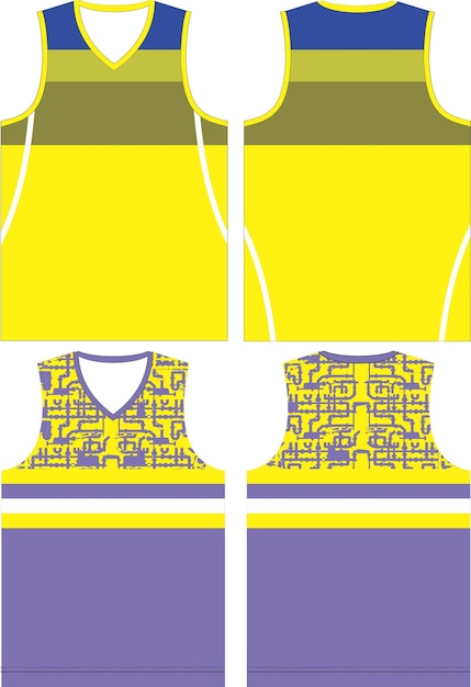 Basketballuniformtrikots vorder- und rückansicht mock ups vorlagen