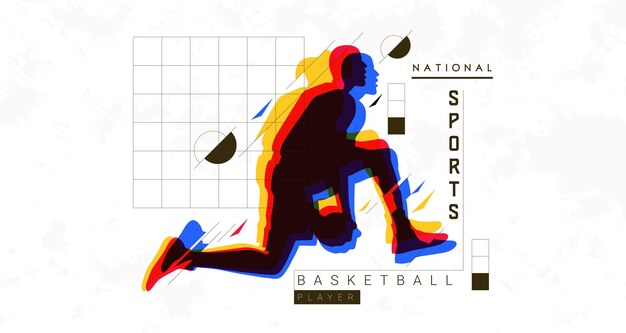 Vektor basketballwurf illustration design nationaler sporttag feiern basketball sport