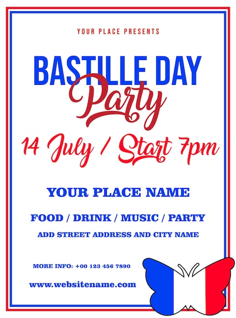 Bastille-tag-party-tag-plakat-flyer-social-media-post-design