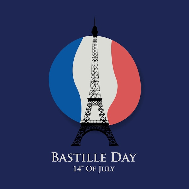 Bastille-Tag-Vektorillustration Es eignet sich für Kartenbanner oder Poster