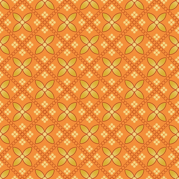 Batik-Blumenmuster mit brauner und oranger Farbe, ideal für Modelle