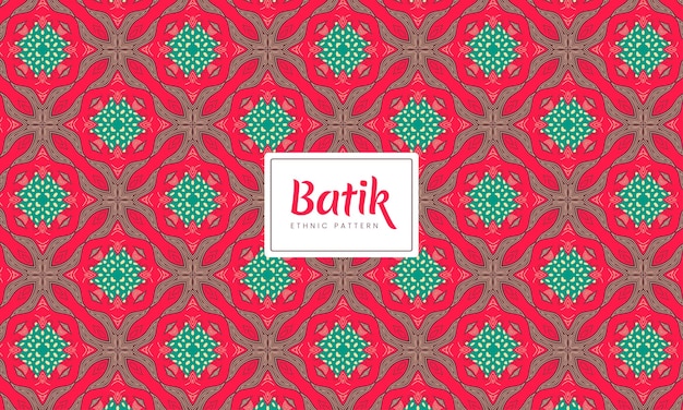 Batik indonesische chinesische traditionelle dekorative blumenmuster vektor rot