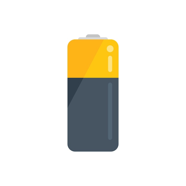 Vektor batterieabfall-symbol flacher vektor müllrecycling metallbehälter isoliert