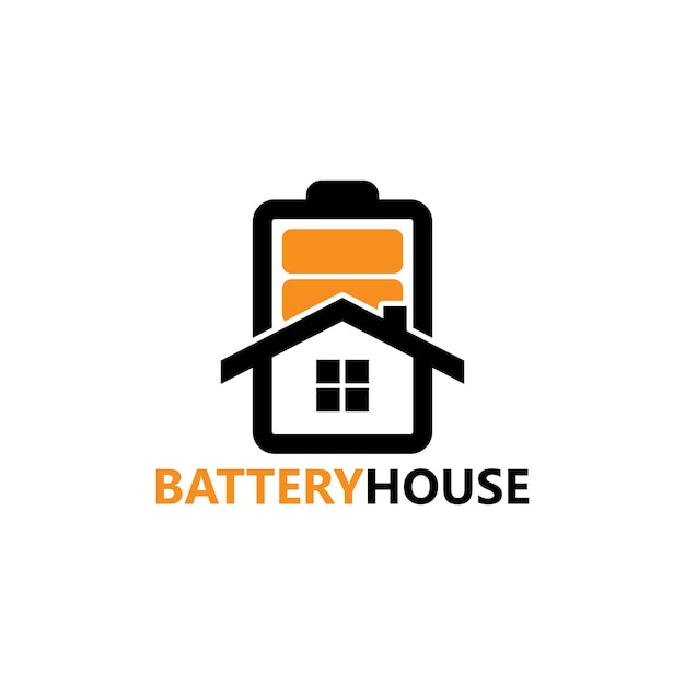 Batteriehaus logo vorlagendesign